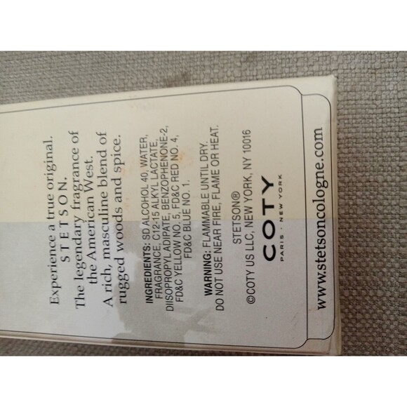 STETSON Cologne Spray For Men 2.25 fl oz - Vintage OLD FORMULA - NEW IN BOX - Picture 4 of 6